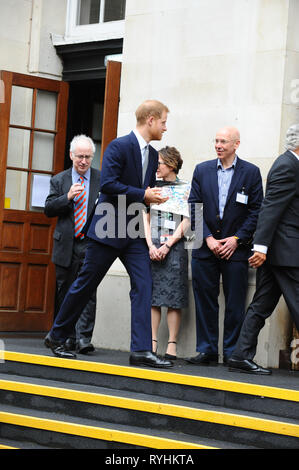 London, UK. 14th Mar, 2019. Prince Harry, seen arriving for the Veterans' Mental Health Conference at King's College Strand Campus, London. Credit: Terry Scott/SOPA Images/ZUMA Wire/Alamy Live News Stock Photo
