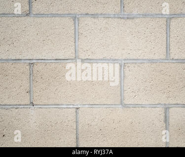 Close-up of a plain cinder block wall. Stock Photo