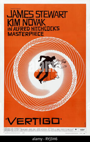 FILM POSTER, VERTIGO, 1958 Stock Photo