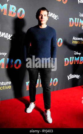 HOLLYWOOD, CA - MARCH 11: Actor/Director Manolo Gonzalez, aka Manolo Gonzalez-Ripoll Vergara attends Disney's 'Dumbo' Premiere on March 11, 2019 at El Capitan Theatre in Hollywood, California. Photo by Barry King/Alamy Stock Photo Stock Photo