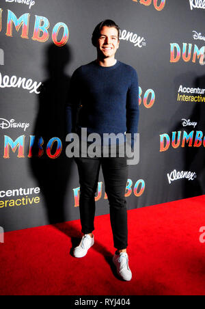 HOLLYWOOD, CA - MARCH 11: Actor/Director Manolo Gonzalez, aka Manolo Gonzalez-Ripoll Vergara attends Disney's 'Dumbo' Premiere on March 11, 2019 at El Capitan Theatre in Hollywood, California. Photo by Barry King/Alamy Stock Photo Stock Photo