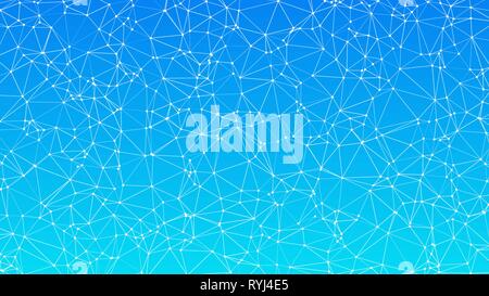 Digital world communication networks, vector triangles shapes and dots Stock Vector
