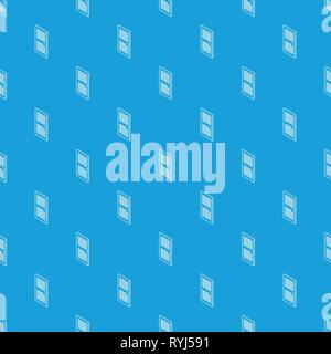 Door with horizontal vent pattern vector seamless blue Stock Vector