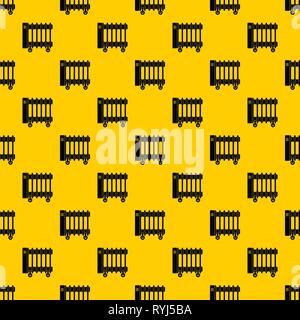 Oil electric heater on wheels pattern vector Stock Vector