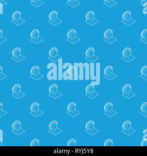 Satellite dish pattern vector seamless blue Stock Vector