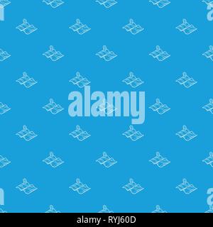 Map pattern vector seamless blue Stock Vector
