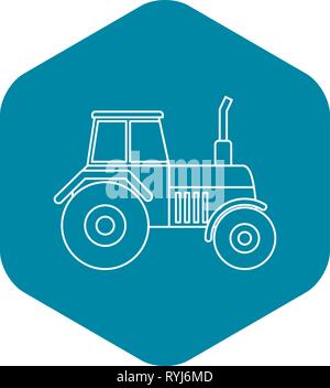 Big field tractor icon. Outline big field tractor vector icon for web ...