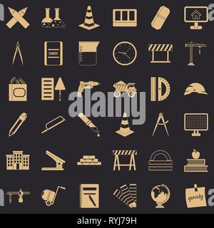 Equipment icons set, simple style Stock Vector