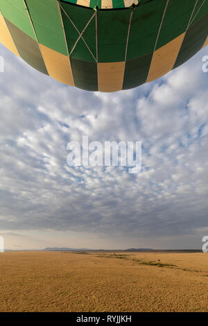 Balloon flight over the Masai Mara, Kenya Africa Stock Photo