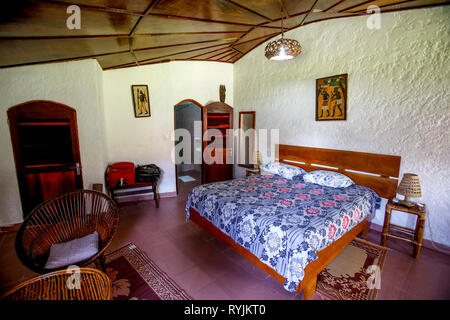 Hotel room in Grand Bassam, Ivory Coast. Stock Photo
