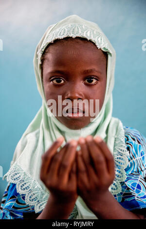 Friday prayer in an Abidjan mosque, Ivory Coast. Stock Photo