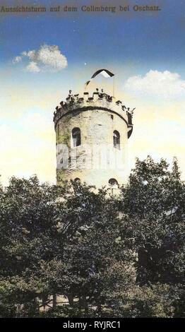 Albertturm (Collmberg), 1911, Landkreis Nordsachsen, Collmberg, bei Oschatz, Aussichtsturm, Germany Stock Photo