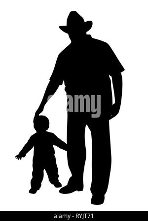 Grandfather with child Stock Vector