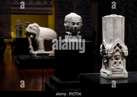 Asian Civilisations Museum. Angkor. Exploring Cambodia's sacred city.  Singapore. Stock Photo