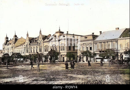 Historical monuments in Satu Mare, Buildings in Satu Mare, 1911, Satu Mare County, Szatmar, Nemeti, Deak, ter Stock Photo