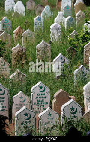 Mubarak mosque.  Old cham muslim cemetery.  Chau Doc. Vietnam. Stock Photo