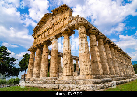 Temple of Athena at Paestum Stock Photo