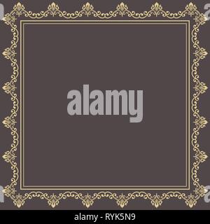 Floral Vector Fine Frame Stock Vector