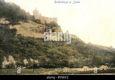 Rudelsburg, 1918, Saxony-Anhalt, Germany Stock Photo