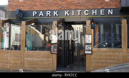 Park Kitchen restaurant in Harlesden, London, United Kingdom Stock Photo
