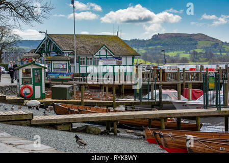 View of Ambleside on Lake Windermere, Ambleside, Cumbria, Lake District, UK. Stock Photo