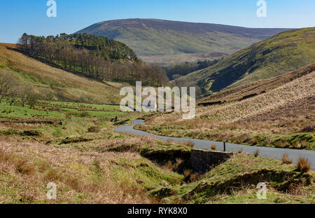 View from the Trough of Bowland towards Dunsop Bridge, Lancashire, UK. Stock Photo