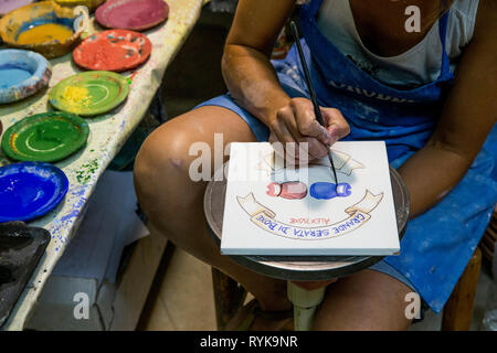 Pottery workshop in Tricase, Puglia, Italy. Stock Photo