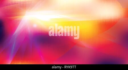 Abstract futuristic lighting effect on red color tone background. Colorful lens flare, star, explosion and electric power design. Vector illustration Stock Vector
