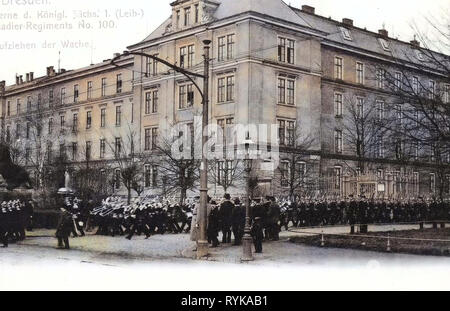 1. Königlich Sächsisches Leib-Grenadier-Regiment Nr. 100, 1899, Dresden, Kaserne des Grenadier, Regiments Nr. 100, Germany Stock Photo