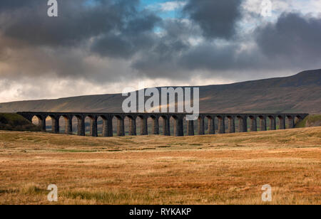 Ribbleshead Viaduct, Ingleton, North Yorkshire. Stock Photo