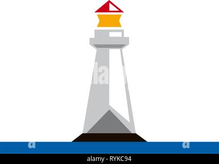 Lighthouse. Simple vector logo Stock Vector