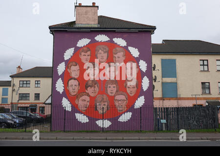 Bloody Sunday mural in Derry/Londonderry, Northern Ireland
