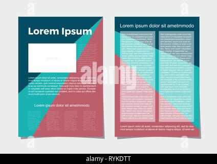 Vector layout of A4 format modern cover design templates for brochure, magazine, flyer, booklet, annual report. Abstract geometric backgrounds. Stock Vector