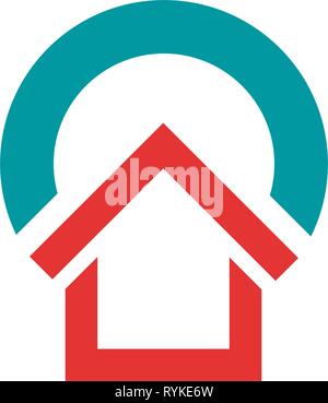 Vector logo house made with arrow and circle Stock Vector Image & Art ...