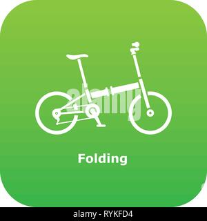 Folding bike icon, simple style Stock Vector