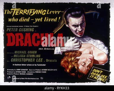 MOVIE POSTER, DRACULA, 1958 Stock Photo