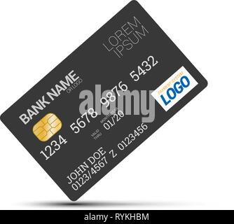 Plastic Card Template Stock Vector