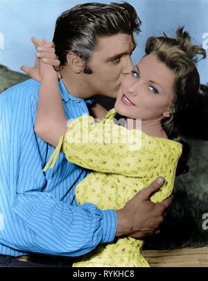 PRESLEY,PAGET, LOVE ME TENDER, 1956 Stock Photo