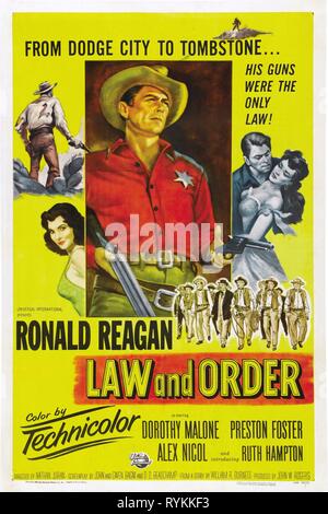 RONALD REAGAN POSTER, LAW AND ORDER, 1953 Stock Photo