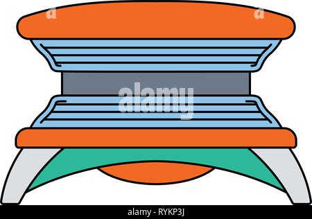 Flat design icon of Solarium in ui colors. Vector illustration. Stock Vector
