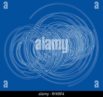 Abstract futuristic HUD object. Vector Stock Vector