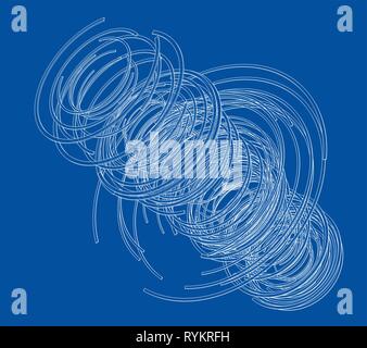 Abstract futuristic HUD object. Vector Stock Vector