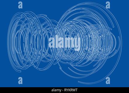Abstract futuristic HUD object. Vector Stock Vector