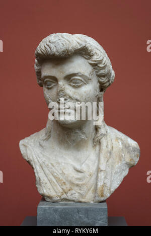 Copenhagen. Denmark. Portrait bust of Roman Empress Livia Drusilla. Ny Carlsberg Glyptotek.  Livia Drusilla Claudia, Roma, 30 January 58 BC – Roma, 28 Stock Photo