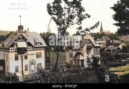 Villas in Saxony, Streets in Bad Elster, 1908, Vogtlandkreis, Bad Elster, Agnesruhstraße, Germany Stock Photo