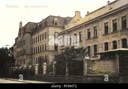 Teacher training colleges, Buildings in Grimma, 1908, Landkreis Leipzig, Grimma, Lehrerseminar, Germany Stock Photo