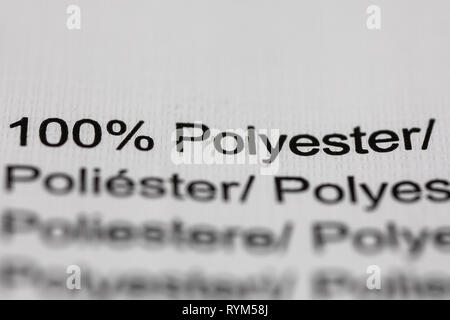 Clothing label polyester Stock Photo