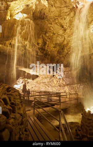 Dan Yr Ogof. The National Showcaves Centre for Wales. Interior of the caves. Stock Photo