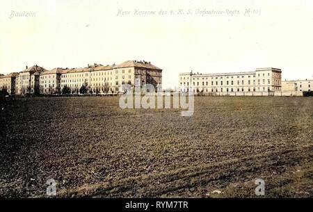 Military facilities of Germany, Infanterie-Regiment Großherzog Friedrich II. von Baden (4. Königlich Sächsisches) Nr. 103, 1903, Landkreis Bautzen, Bautzen, Neue Kaserne des 4. Königlich Sächsischen Infanterie, Regiments Nr. 103 Stock Photo