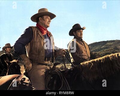 WAYNE,JOHNSON, CHISUM, 1970 Stock Photo